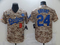 Men's Los Angeles Dodgers Kobe Bryant #8-24 Camouflage Replica Baseball Jerseys
