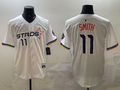 Men's Houston Astros Cam Smith #11 White 2025 City Connect Limited Player Jerseys
