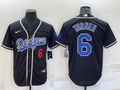 Men's Los Angeles Dodgers Trea Turner #6 Black Fashion Stitched Jerseys