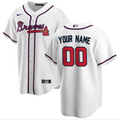 Men's Atlanta Braves White Home Replica Custom Jerseys
