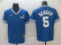 Men's Los Angeles Dodgers Corey Seager #5 Blue Game Player Jerseys