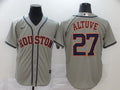 Men's Houston Astros Jose Altuve #27 Gray Replica Baseball Jerseys