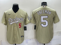 Men's Los Angeles Dodgers Freddie Freeman #5 Gold Replica Baseball Jerseys