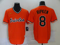 Men's Baltimore Orioles Cal Ripken Jr. #8 Orange Replica Team Jerseys