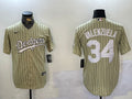 Men's Los Angeles Dodgers Fernando Valenzuela #34 Gold Replica Baseball Jerseys