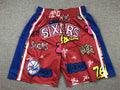 Men's Philadelphia 76ers Red Graffiti Edition Pocket Shorts1