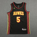 Men's Atlanta Hawks Dejounte Murray #5 Black Swingman Jerseys - Statement Edition