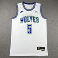 Anthony Edwards #5 Minnesota Timberwolves White Classic Edition Swingman Jersey – Nike Hardwood Classics Retro WOLVES