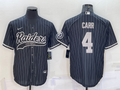 Men's Las Vegas Raiders Derek Carr #4 Black Player Game Jerseys Joint Edition