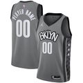 Men's Brooklyn Nets Gray Swingman Custom Jerseys - Statement Edition