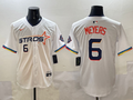 Men's Houston Astros Jake Meyers #6 White 2025 City Connect Limited Player Jerseys