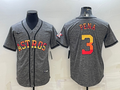 Men's Houston Astros Jeremy Pena #3 Gray Replica Player Jerseys