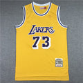 Men's Los Angeles Lakers Dennis Rodman Classics Swingman Jerseys - Retro Yellow