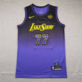 Men's Los Angeles Lakers Luka Doncic #77 Purple 2024/25 Swingman Player Jerseys - City Edition