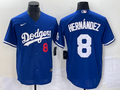 Men's Los Angeles Dodgers Enrique Hernandez #8 Blue Replica Player Jerseys