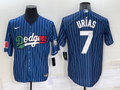 Men's Los Angeles Dodgers Julio Urias #7 Blue Player Baseball Jerseys