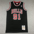 Men's Chicago Bulls Dennis Rodman 1997-98 Black Hardwood Classics Swingman Jerseys