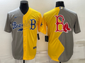 Men's Boston Red Sox Yellow/Gray Alternate Replica Player Jerseys