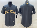 Men's Houston Astros Dark Gray Replica Blank Jerseys