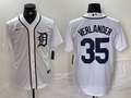 Men's Detroit Tigers Justin Verlander #35 White Replica Player Jerseys