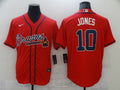 Men's Atlanta Braves Chipper Jones #10 Red Replica Player Jerseys