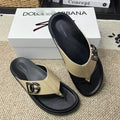 Dolce & Gabbana D&G Logo Print Slide Sandals – Unisex Couple's Summer Slippers