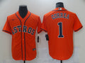 Men's Houston Astros Carlos Correa #1 Orange Replica Baseball Jerseys
