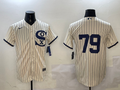 Men's Chicago White Sox Jose Abreu #79 Cream Replica Player Jerseys