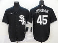 Men's Chicago White Sox Michael Jordan #45 Black Replica Baseball Jerseys