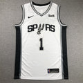Men's San Antonio Spurs Victor Wembanyama #1 White 2022/23 Swingman Jerseys - Association Edition