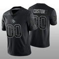 Custom1 Minnesota Vikings Stitched Black RFLCTV Limited Jerseys Football Jerseys