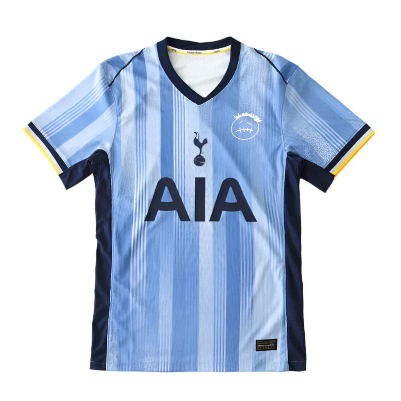 Tottenham Hotspur x Travis Scott Away Special Edition Fan Version 2024/25 – Light Blue Stripe Cactus Jack Jersey