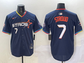 Men's Houston Astros C.J. Stroud #7 Navy 2025 City Connect Limited Player Jerseys