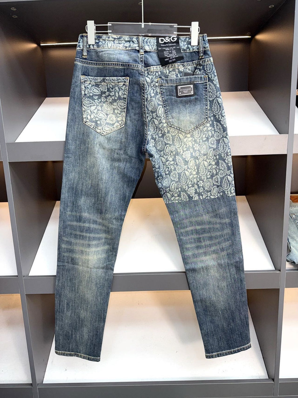 Dolce & Gabbana DG VIBE3 Embroidered Logo Slim Fit Jeans