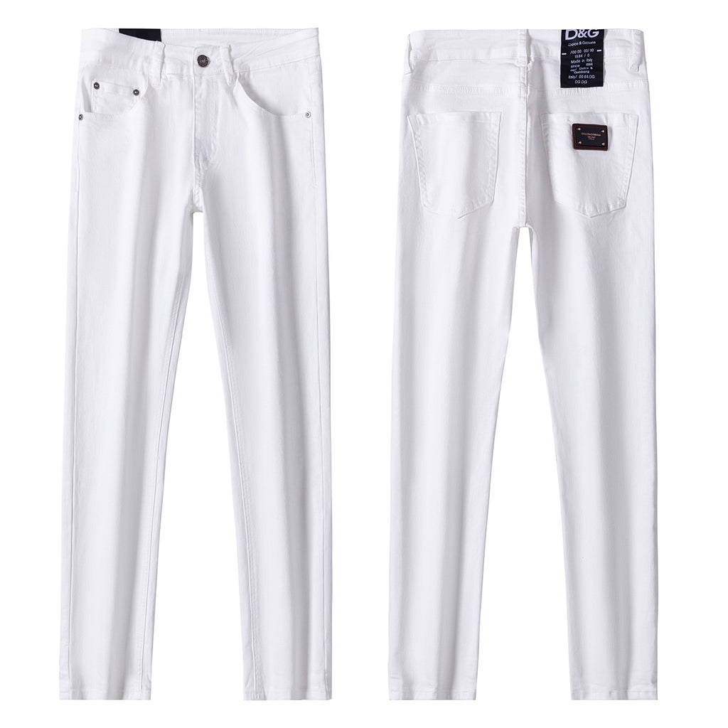 Dolce & Gabbana DG VIBE3 Embroidered Logo Slim Fit Jeans