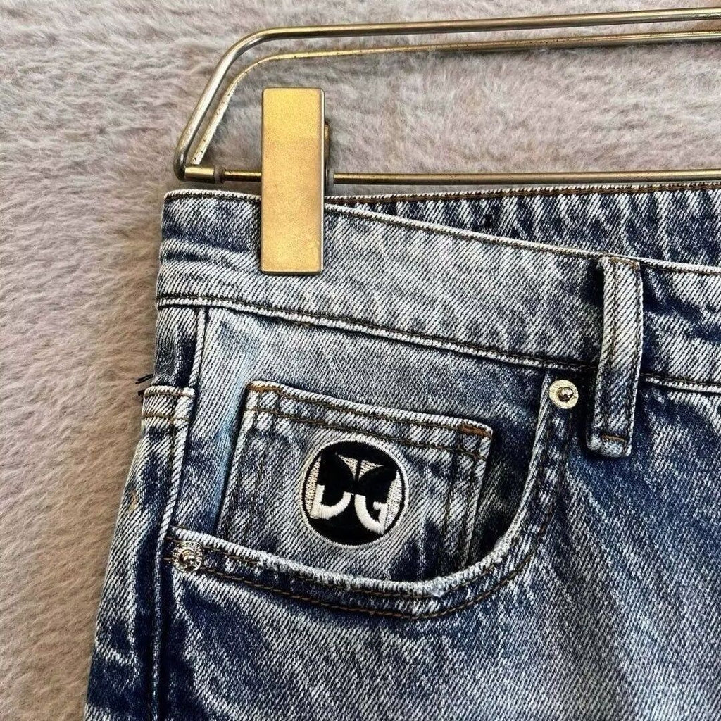 Dolce & Gabbana DG VIBE3 Embroidered Logo Slim Fit Jeans