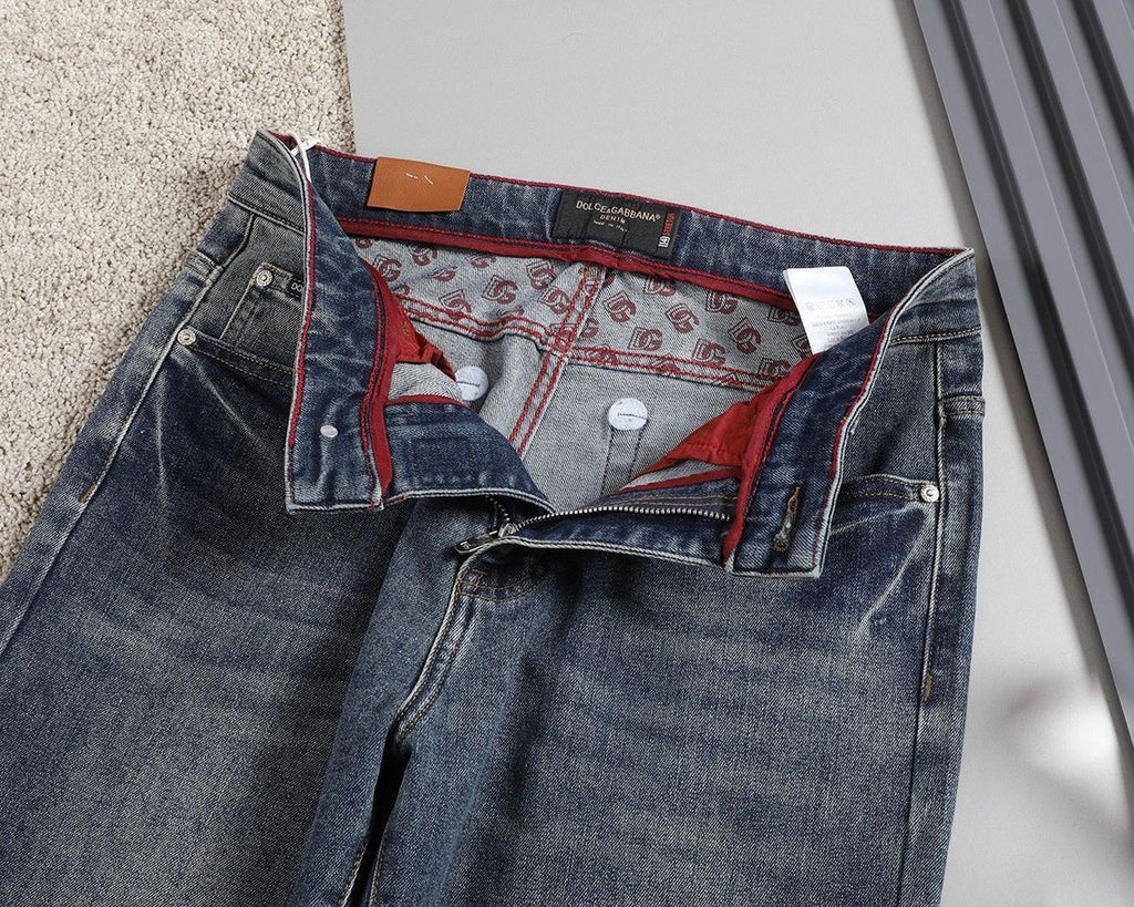 Dolce & Gabbana DG VIBE3 Embroidered Logo Slim Fit Jeans