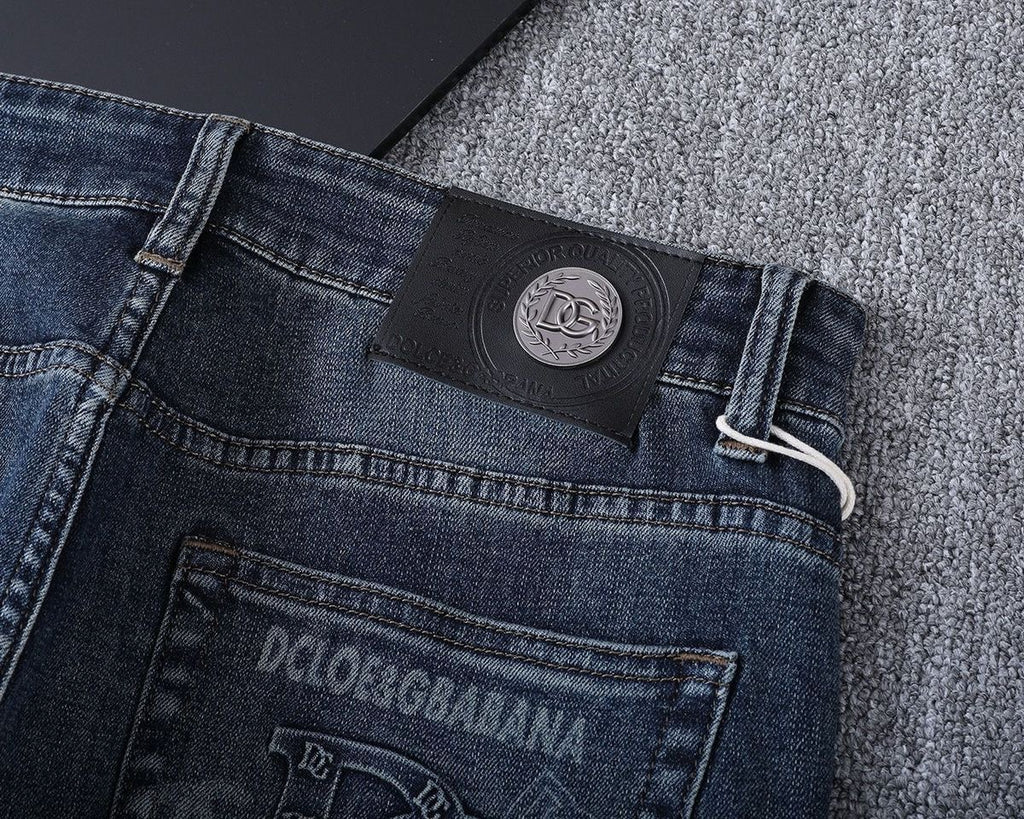 Dolce & Gabbana DG VIBE3 Embroidered Logo Slim Fit Jeans