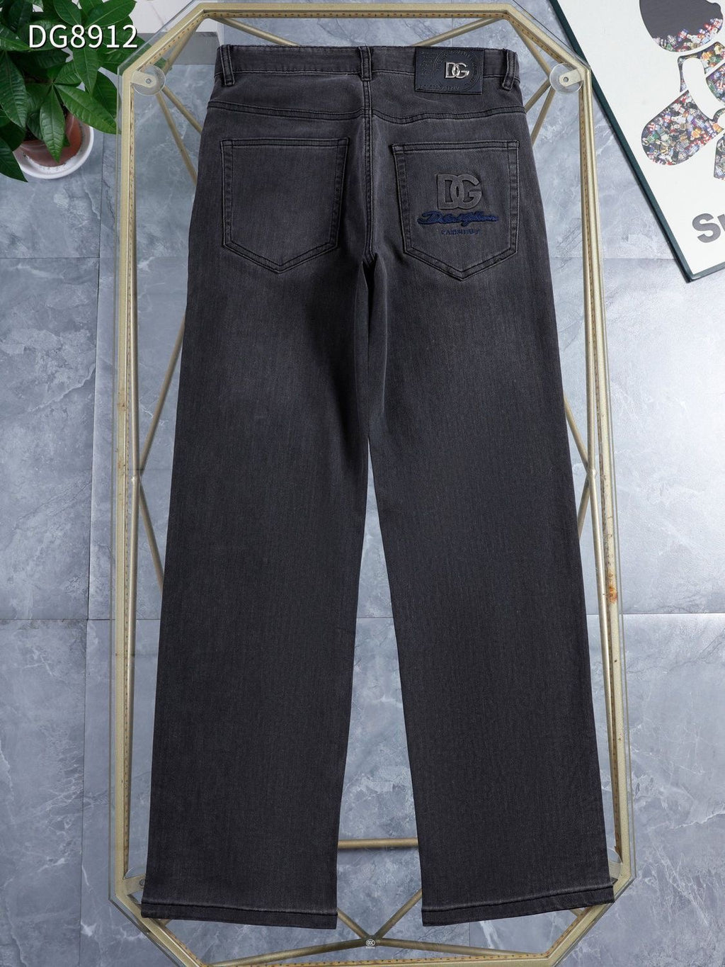 Dolce & Gabbana DG VIBE3 Embroidered Logo Slim Fit Jeans