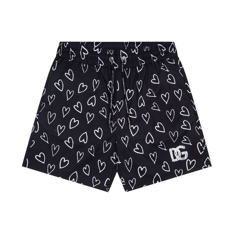 Dolce & Gabbana DG Colorblock Graphic Print Beach Shorts