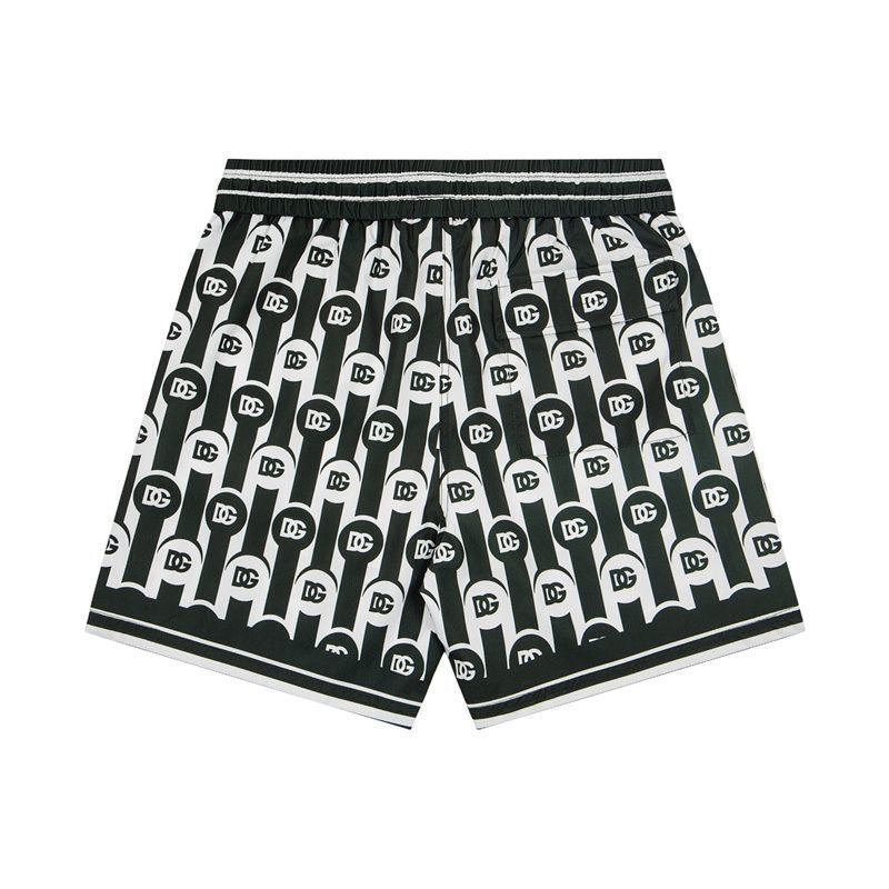 Dolce & Gabbana DG Colorblock Graphic Print Beach Shorts