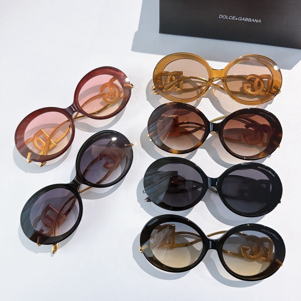 Dolce & Gabbana DG Sunglasses – Oversized Square Frame with Crystal DG Logo