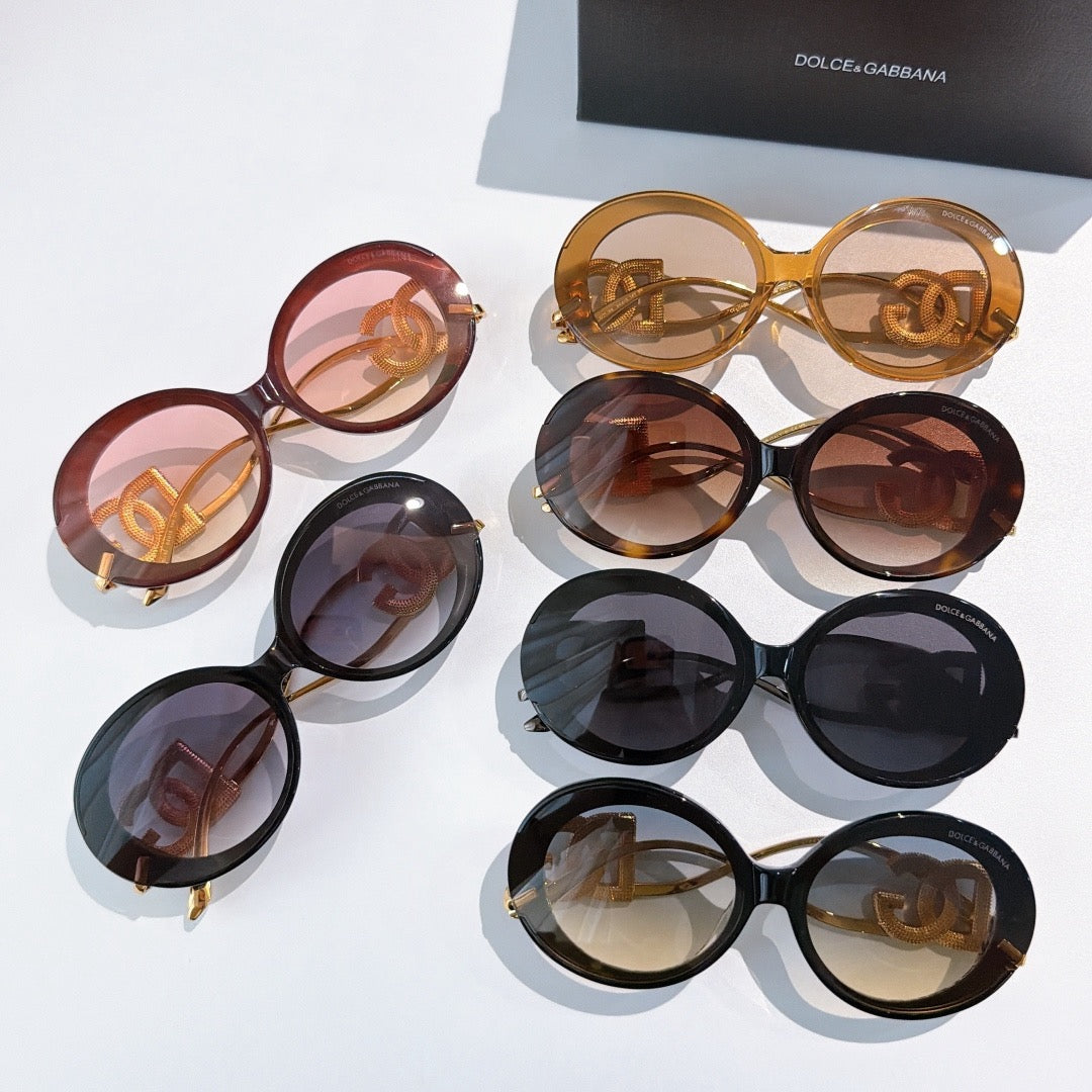 Dolce & Gabbana DG Sunglasses – Oversized Square Frame with Crystal DG Logo