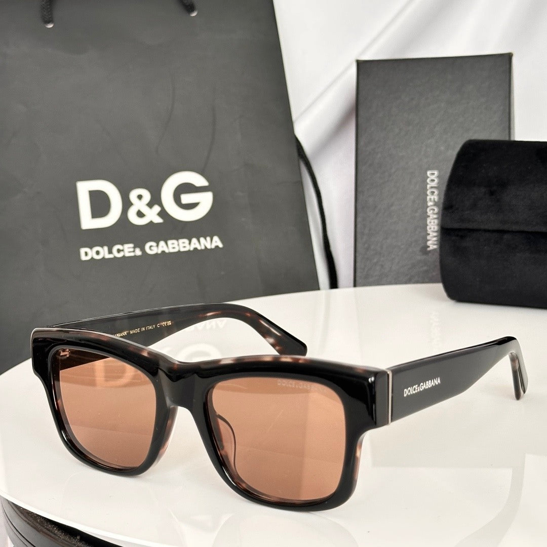Dolce & Gabbana DG Sunglasses – Oversized Square Frame with Crystal DG Logo