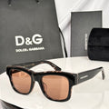 Dolce & Gabbana DG Sunglasses – Oversized Square Frame with Crystal DG Logo