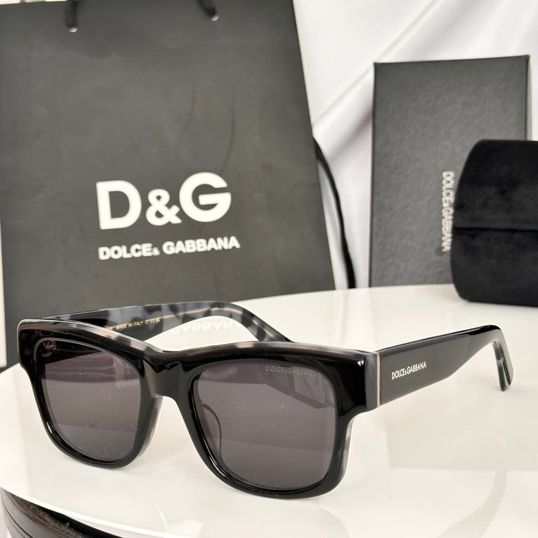 Dolce & Gabbana DG Sunglasses – Oversized Square Frame with Crystal DG Logo