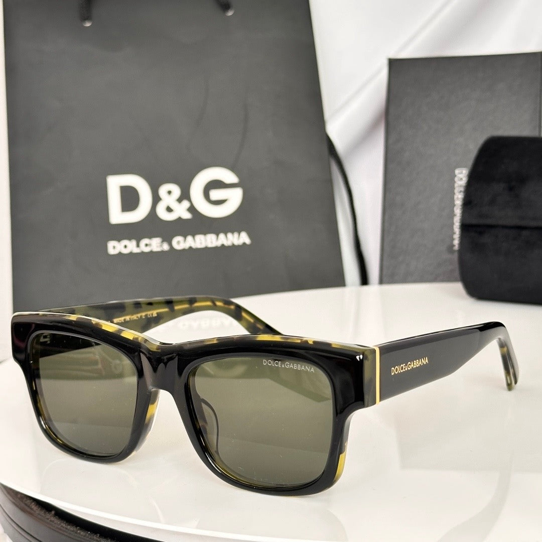 Dolce & Gabbana DG Sunglasses – Oversized Square Frame with Crystal DG Logo