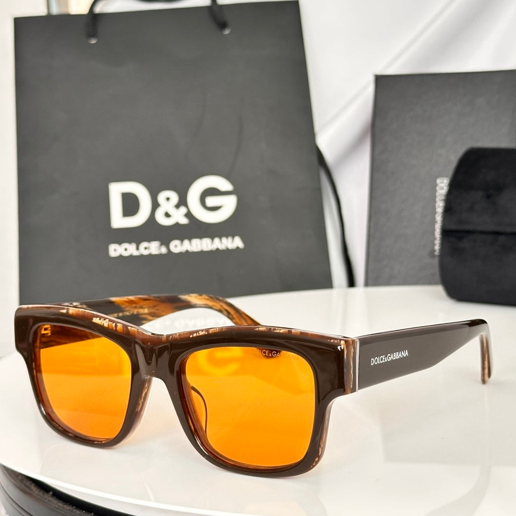 Dolce & Gabbana DG Sunglasses – Oversized Square Frame with Crystal DG Logo