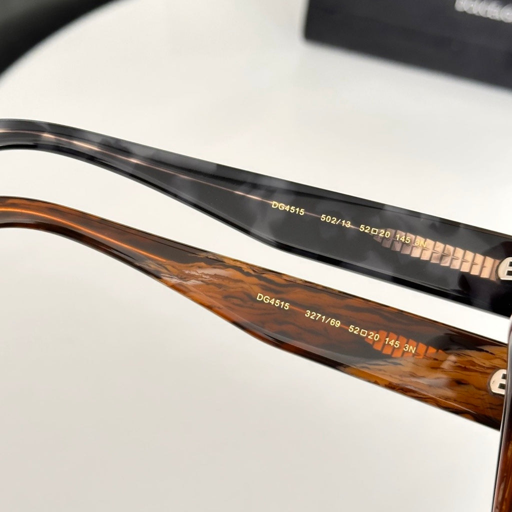 Dolce & Gabbana DG Sunglasses – Oversized Square Frame with Crystal DG Logo