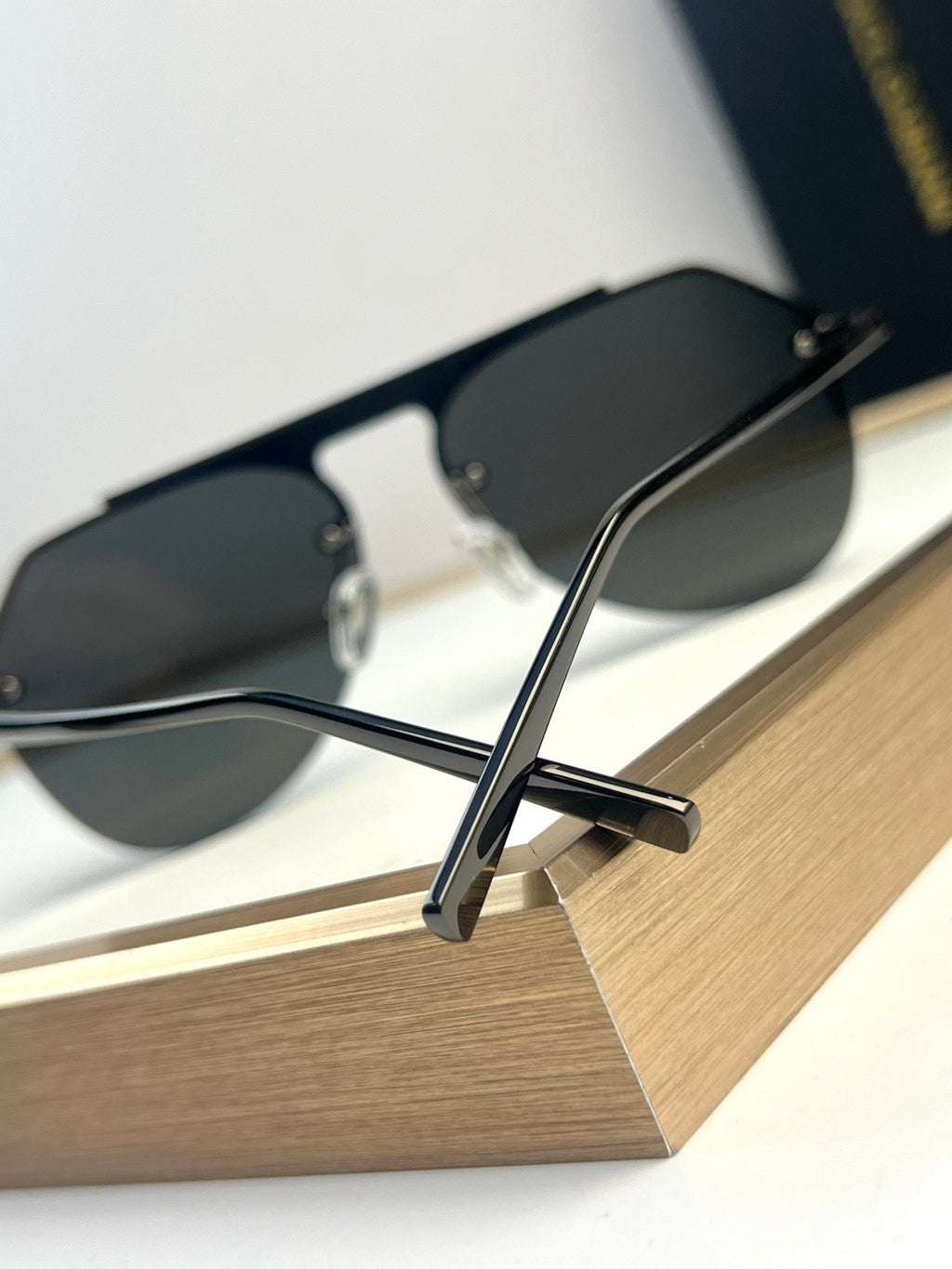 Dolce & Gabbana DG Sunglasses – Oversized Square Frame with Crystal DG Logo | Gold & Black